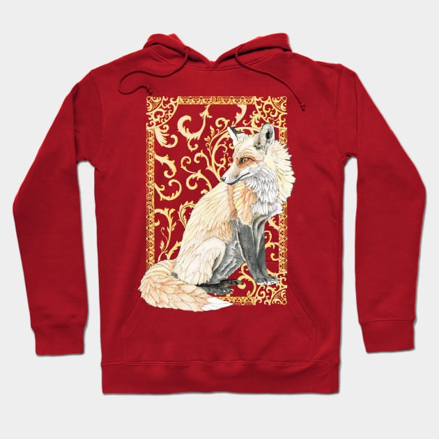 Red Fox Hoodie by mjmillustration